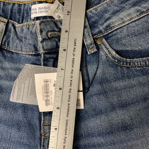 Zara NWT High Rise Floral Embroidered Sequined Distressed Boyfriend Jeans Size 2 - Picture 14 of 16